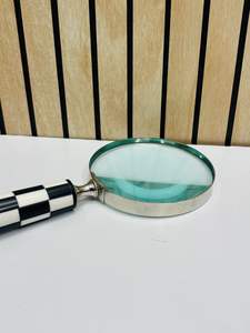 Lupa de 4'' Estilo Vintage con Mango de Resina a Cuadros |   Lente de Lectura e Inspección Portátil - Product Image 2