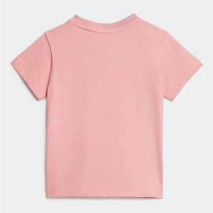 Conjunto de dos piezas de verano para niñas, camiseta de algodón y pantalones cortos a juego / Camiseta de manga corta rosa y pantalones cortos para bebés - Product Image 2