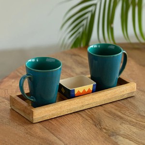 Taza de café de cerámica azul rústica con textura, aspecto artesanal, asa resistente y construcción duradera para té, café y uso diario. - Product Image 6