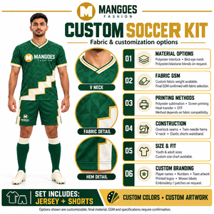 Conjunto de Uniforme de Fútbol Unisex Personalizado con Logotipo del Equipo, Ligero, 100% Poliéster, Transpirable y Absorbente de Humedad para Entrenamiento - Product Image 6