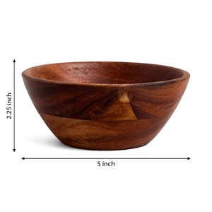 Bol de service à pâte en bois fait à la main écologique bol à pâte chaude bol à pâte en bois en gros de haute qualité en bois maison hôtel retenue - Product Image 1