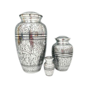 Urnes funéraires de qualité supérieure, faites à la main, dernières arrivées, vente en gros, ensemble de 3 urnes de crémation uniques, design unique, en métal - Product Image 4