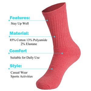 Women's Athletic Cotton Crew Socks Size 5 to 10 for Sports and Fitness Activities - Product Image 5