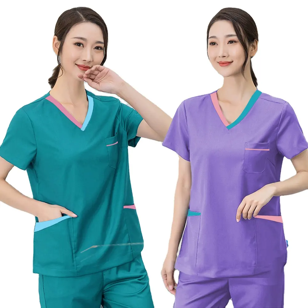 Uniformes de Hospital para médicos y enfermeras, uniforme clínico de fabricante directo para hombres y mujeres, enfermería de todos los colores