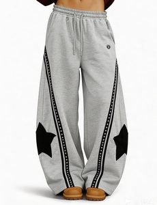 Baggy Barrel Sweatpants Women Men Star Graphic Striped Wide Leg Lounge <b>Pants</b> Elastic Waist <b>Y2k</b> Unisex - Product Image 3