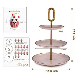 Elegante Soporte de Metal para Pasteles Estilo Indio para Reuniones Formales, Ideal para Recepciones, Banquetes y Exhibiciones de Eventos Organizados a Precio de Mayoreo - Product Image 2