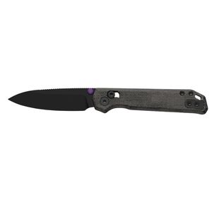 Couteaux pliants de poche pour l'extérieur avec lame à revêtement foncé, manche ergonomique à motifs et construction légère et portable - Product Image 1