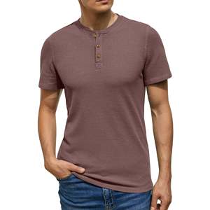 T-shirts décontractés unisexe en toile 100 % coton épais 200 g/m² respirant à col rond, coupe régulière, qualité supérieure, tricotés pour hommes - Product Image 2