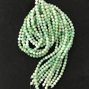 Cuentas Lisas de Crisoprasa 100% Naturales, Certificadas por IGI, Grado AA, 5.5mm-6.5mm, Color Verde Piedra, Gemas Fire Vivaaz, Joyería Jaipur - Product Image 6