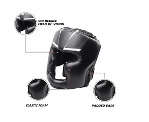 Casque de boxe modulaire professionnel en cuir, personnalisable avec logo, protection de tête sportive avec équipement d'entraînement de sécurité – Vente chaude - Product Image 4