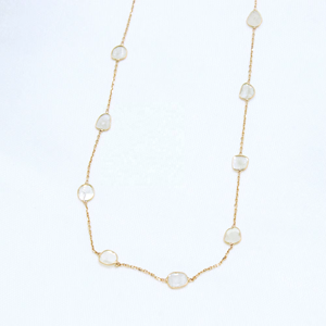 Memoria Jewels Women's Natural Diamond Boho Charm <b>Statement</b> <b>Necklace</b> 18k Yellow Gold | IGI Certified Trendy High Party Gift - Product Image 5