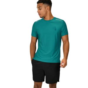 Camiseta duradera de nylon Spandex para hombre con ajuste de compresión y tela transpirable para gimnasio y ejercicio - Product Image 1