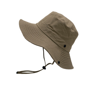 Casquette de safari pour homme en polyester à séchage rapide avec logo personnalisé, chapeau bob à large bord avec cordon pour pêcheur - Product Image 1