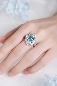 Vente en gros d'anneaux en argent sterling 925 avec pierres naturelles, bijoux de mode bohème, bijoux en diamant - Product Image 4