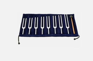 Ensemble de 9 diapasons Solfeggio argentés, diapasons Chakra pour l'équilibrage sonore - Product Image 4