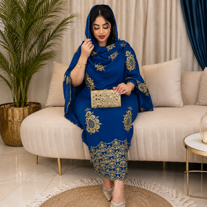 Tela de Voile de Algodón con Bordado Fino |   Tela de Algodón 100% Sudanesa para Vestidos Toub, Ideal para Bodas, Fiestas, Eventos y Uso Diario - Product Image 3