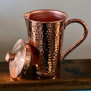 Jarra de Metal con Asa de Cobre, Jarra Hecha a Mano de Alta Calidad, Nuevo Diseño, Vajilla de Mesa, Jarra para Servir y Almacenar Agua Más Vendida - Product Image 2