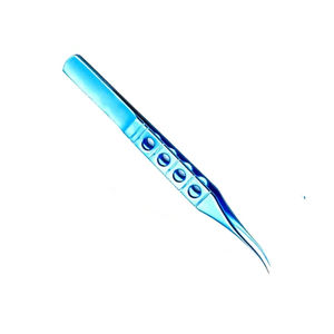 Pinces de micro-chirurgie ophtalmique angulaires de 4,5 mm en acier inoxydable recouvert de titane bleu - Product Image 3