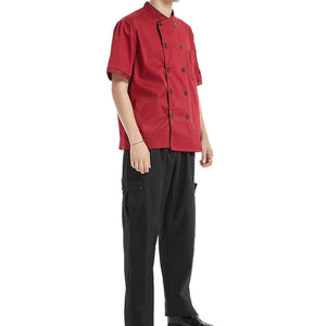Ensemble d'uniformes de chef professionnels avec veste de chef à manches longues, pantalon et tablier pour restaurant et bar, polyester/coton, personnalisable - Product Image 2