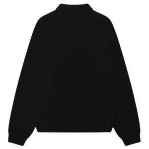 Conjunto de Sudadera Polo Negra de Algodón de Alto Gramaje y Pantalones Cortos para Hombre, Ropa Deportiva Urbana con Cuello Acanalado, Conjunto de Moda Deportiva - Product Image 2