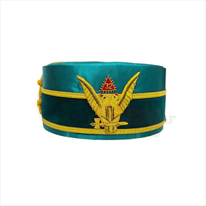 Gorra de Regalia Masónica de Alta Calidad, 32 Grados, Alas Levantadas, Bordado a Mano Personalizado con Hilo Metálico, Gorra Ceremonial OEM Totalmente Personalizada - Product Image 5
