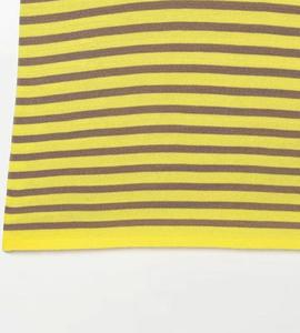 Men's Eco-Friendly Polyester Short Sleeve O-Neck Striped Knitted <b>T</b>-<b>Shirt</b> Regular Fit Casual Wear Yellow Brown Patterned Design - Product Image 3