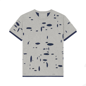 Camiseta Personalizada con Efecto Desgastado al por Mayor, Camiseta de Algodón para Hombre Estilo Urbano - Product Image 1
