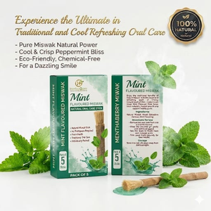 HerbuCare Palitos de Madera Miswak con Sabor a Menta, Paquete de 5 Palitos Naturales para Higiene Dental, Limpieza de Dientes y Aliento Fresco - Product Image 4