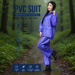 Imperméable de camping extérieur léger et durable en PVC, tailles M à XXXL, haute protection pour accessoires de pluie - Product Image 1