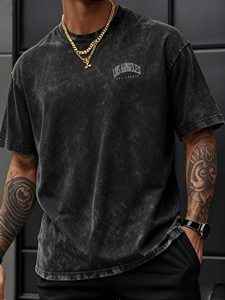 เสื้อยืดสไตล์โมเดิร์นแบบฟอกสี ดีไซน์ลำลองทันสมัย ใส่สบาย ทรงหลวม เหมาะสำหรับใส่ในชีวิตประจำวัน - Product Image 2