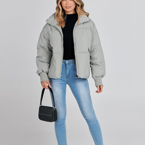 Premium Women's Puffer Jacket <b>Quilted</b> <b>Winter</b> Coat with High Collar for Warmth and Comfort During Cold Weather - Product Image 5