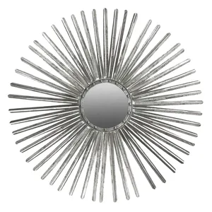 Sculpture murale moderne en métal, 33,5 pouces, design géométrique abstrait circulaire pour la décoration de salon - Product Image 2