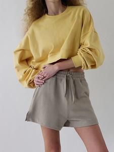 Sweat-shirt court personnalisé pour femme, vêtement décontracté, nouveau modèle, pull-over court oversize pour femme - Product Image 5