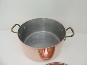 Olla de Cobre Resistente con Tapa, Diseño Vintage, Utensilio de Cocina de Metal Duradero, Solo Lavar a Mano - Product Image 3