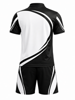 Ensemble de polos sportifs pour hommes 4FORCE, noir et blanc, couleur contrastée, séchage rapide, vêtements d'été avec logo sur le devant, polos et shorts pour hommes