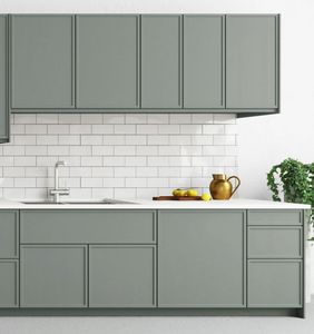 ตู้ครัวไม้เนื้อแข็งสีอ่อนหรูหราพร้อมแผงไม้อัด-ดีไซน์ทันสมัย - Product Image 4