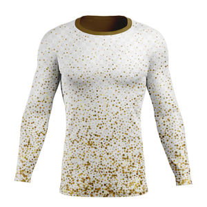 Maillot de sport pour homme, haute qualité, anti-UV, respirant, écologique, séchage rapide, manches longues, anti-bactérien, polyester et élasthanne - Product Image 1