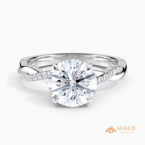 Women's Silver Prong Set Round Cut Moissanite Solitaire Engagement Wedding <b>Ring</b> Luxury Bridal Jewelry Gift From Gujarat - Product Image 1