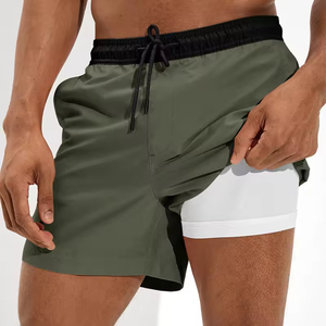 Shorts pour hommes en coton et toile, imprimés par sublimation, style décontracté d'été, taille mi-haute élastique, écologiques, séchage rapide, respirants, tendance - Product Image 5