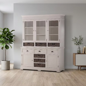 Armoire de rangement en teck massif, grande capacité, durable, écologique, design scandinave contemporain, couleur, salon - Product Image 2