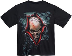 <b>Gothic</b> Skull Pattern Men's Short Sleeve O-Neck T-<b>Shirt</b> DTF Printed Oversized Fit Jersey 100% Cotton Street Style Eco-Friendly - Product Image 1