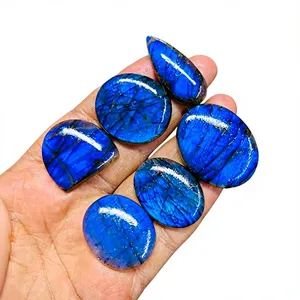 Natural Blue Labradorite Loose Gemstone Cabochon Polished Mix Shape All Size Crystal Cabochon For Jewellery Making Gemstone - Product Image 3