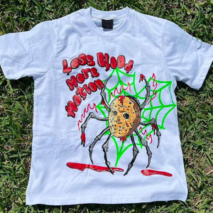 เสื้อยืดผู้ชายลายกราฟิกการ์ตูนสยองขวัญ สตรีทแวร์ ผ้าฝ้าย ทรงโอเวอร์ไซส์ สไตล์ฮิปฮอป รับผลิตตามแบบ (OEM) ขายส่ง - Product Image 5