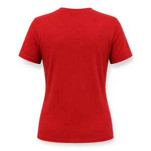 Camiseta Personalizada con Letras Griegas para Mujer, Color Rojo, Negro y Crema, Chenille 1913 DST, para Verano, Cuello en V, Corte Ajustado, 100% Algodón - Product Image 2
