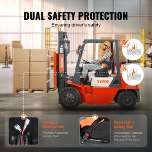 Sedile Universale Industriale a 3 L di larghezza con Angolo Regolabile, Sedile per Trattore con Sospensione, Design per Carrelli Elevatori, Microinterruttore, Cintura di Sicurezza e Braccioli - Product Image 5