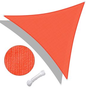 Voile d'ombrage triangulaire rouge pastèque 20 x 20 x 20, design triangulaire pour protection extérieure - Product Image 1