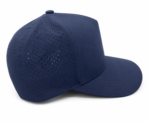 Casquette de golf personnalisée à 5 panneaux avec visière incurvée découpée au laser, fermeture snapback, chapeau décontracté de performance supérieure pour le sport et les activités de plein air - Product Image 2