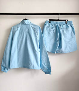 OEM Custom Logo High Quality Steeetwear Shorts and <b>Jacket</b> 2 Piece Windbreak Sweatsuit Nylon Half Zipper Windbreaker Short Set's - Product Image 2