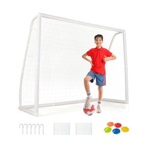 Porta da Calcio Portatile 8x6ft con Picchetti e Coni per Allenamento di Agilità nel Calcio - Product Image 6