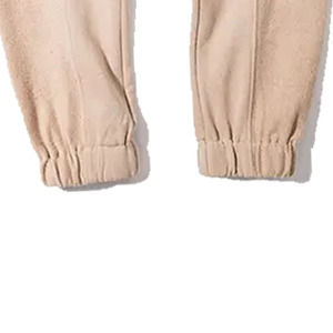 LAMA INDUSTRIES Pantalon de jogging décontracté pour homme en lin/coton beige, léger, à taille élastique et cordon de serrage, avec design croisé - Product Image 4